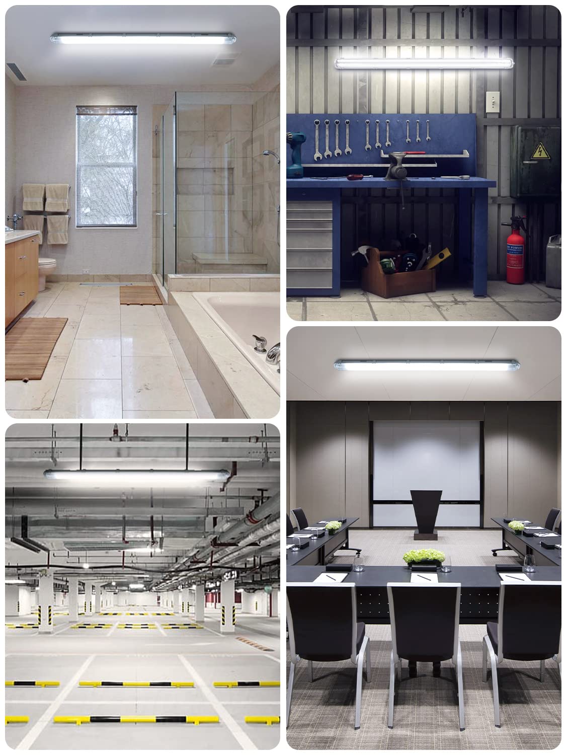 Feuchtraumleuchte LED 120cm,36W 3600LM LED Röhre,4000K Neutralweiß Kellerlampe,IP65 Wasserdicht LED Leuchtstoffröhre,LED Werkstatt Deckenleuchte für Keller Garage Küche