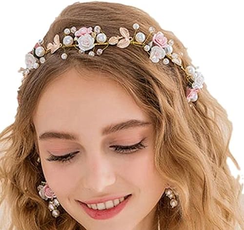 Amazon Co Jp サンルート21 髪飾り ピアス セット ヘアアクセ 花柄 結婚式 パーティー イベント レディース フリーサイズ ジュエリー