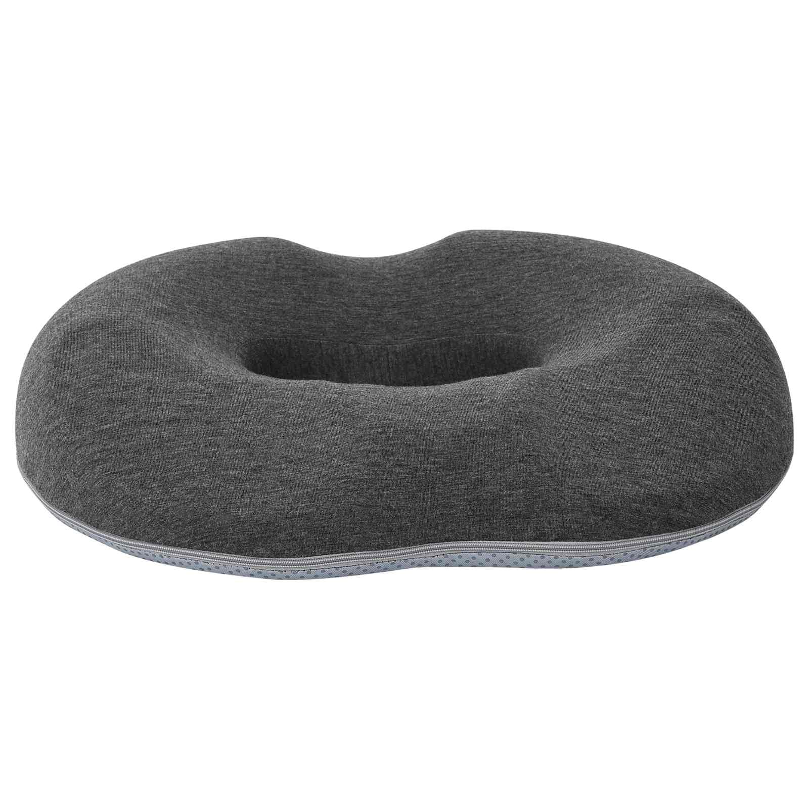 Cuscino Seduta Ergonomico in Memory Foam Grigio 42x36,5x8 cm | Supporto comodo per sedia da ufficio o cucina, con fodera traspirante rimovibile per il benessere quotidiano.