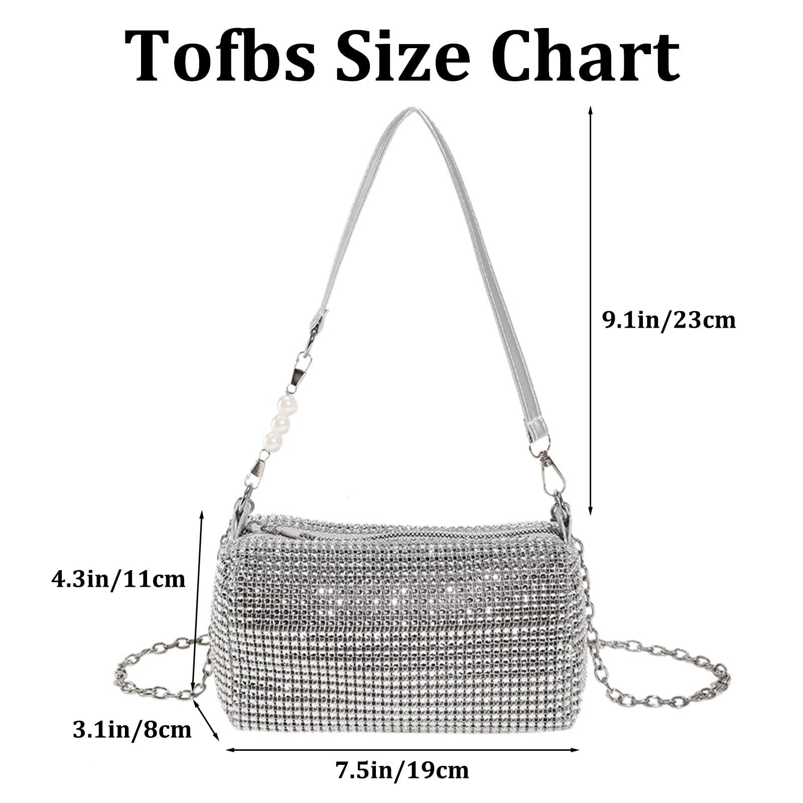 Sac Soirée Argenté Femme Pochette à Bandoulière Pailleté Avec Thé Parfumé