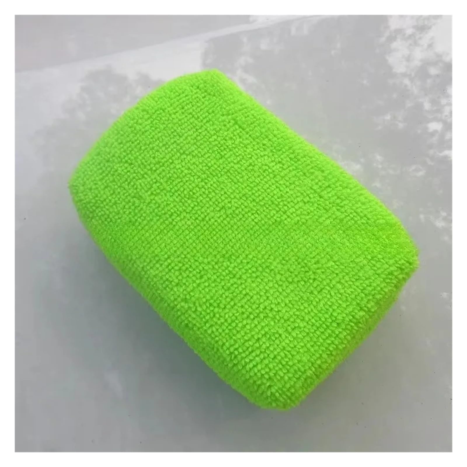 Compatibile con 8 tamponi applicatori di cera for auto in microfibra, spugna rettangolare morbida for la rimozione della, tampone lucidante for cura vernice(8PCS Yellow)