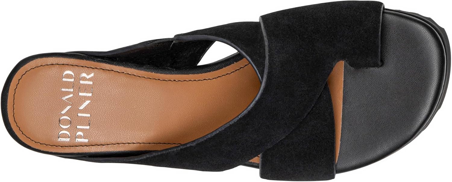 Donald Pliner Women's SISU Wedge Sandal, Black-Calf Suede, 11 - Image 5