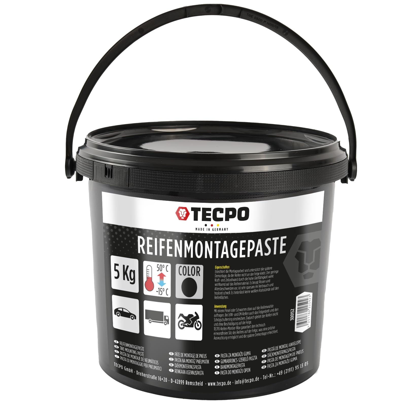 gleitmittel reifenmontage TECPO Reifenmontagepaste 5 kg schwarz, Reifenmontierpaste Montagepaste  Reifen, Reifenpaste, Reifenmontage Reifen Schmier- und Gleitmittel :  Amazon.de: Auto & Motorrad