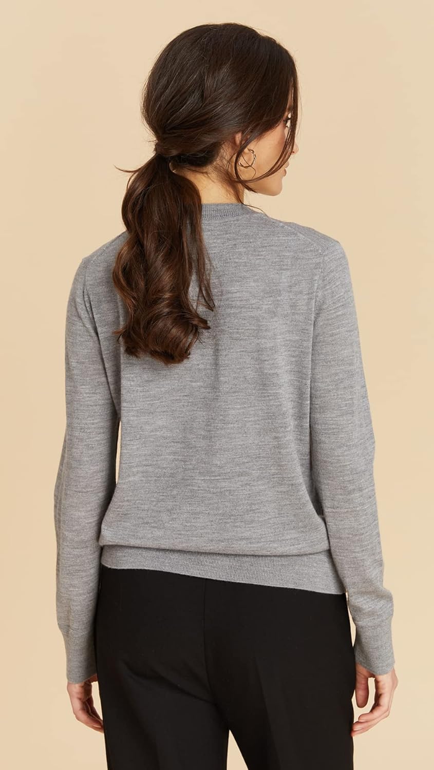 EURKEA Women's 100% Merino Wool Crewneck Sweater, Long Sleeve Pullover, Tops for Women, Gifts Ready - Image 3