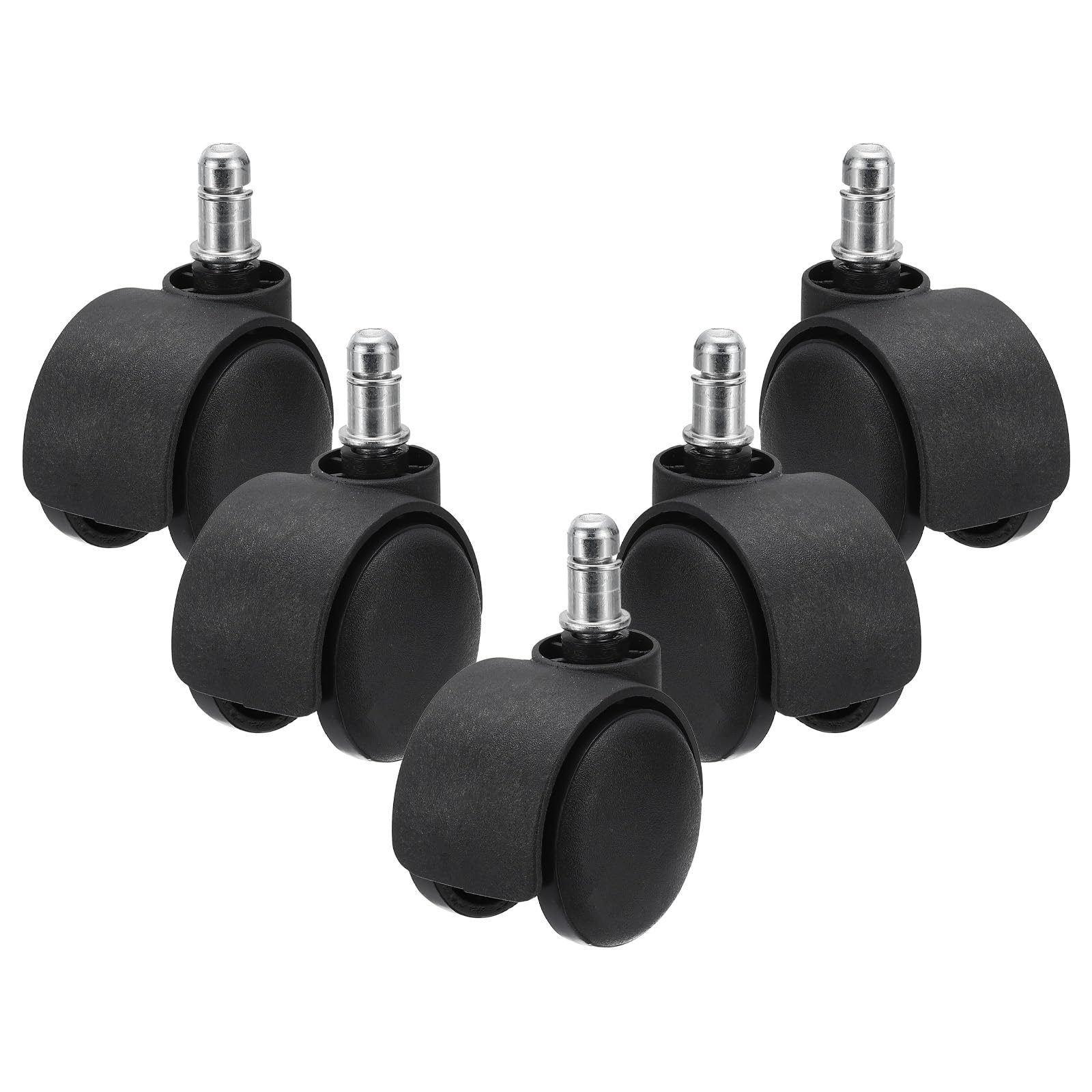 PATIKIL 2 Inch Office Chair Wheels Set of 5 Gaming Chair Wheels Replacement 7/16" x 7/8" Smooth Quite Rolling Caster Wheels 110 Lbs Per Wheel Universal Fit for 99% of Chairs