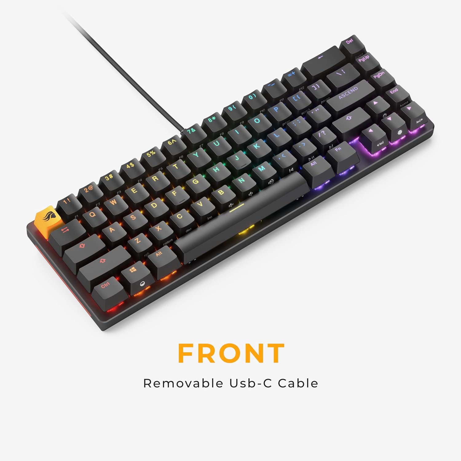 GLORIOUS Gaming GMMK 2 - TKL Mechanical Keyboard - Custom 65% Keyboard - Compact -Hotswap w/Cherry Mx Style Switches - Incl. Double Shot Keycaps & Linear Switches - PC Gaming Setup Accessories