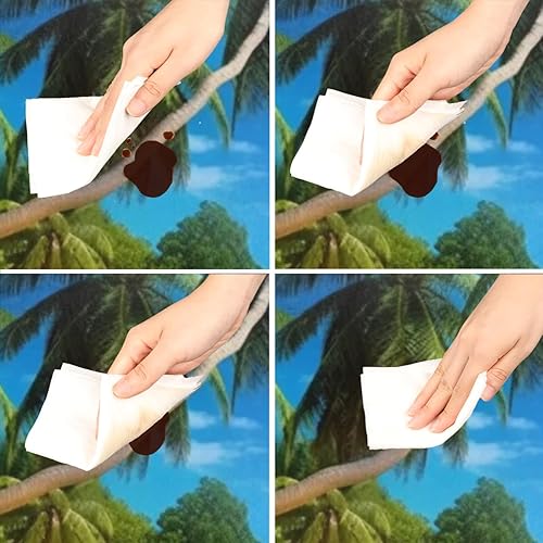 Vista 231 de Mantel redondo ajustable con borde elástico, mantel de hojas coloridas abstractas, impermeable, lavable, para mesas redondas, ideal para picnic