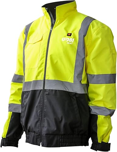 Amazon Com Flash Men S Heated Hi Vis Jacket 10 Hours Of Heat Ansi Class Iii Clothing Shoes Jewelry