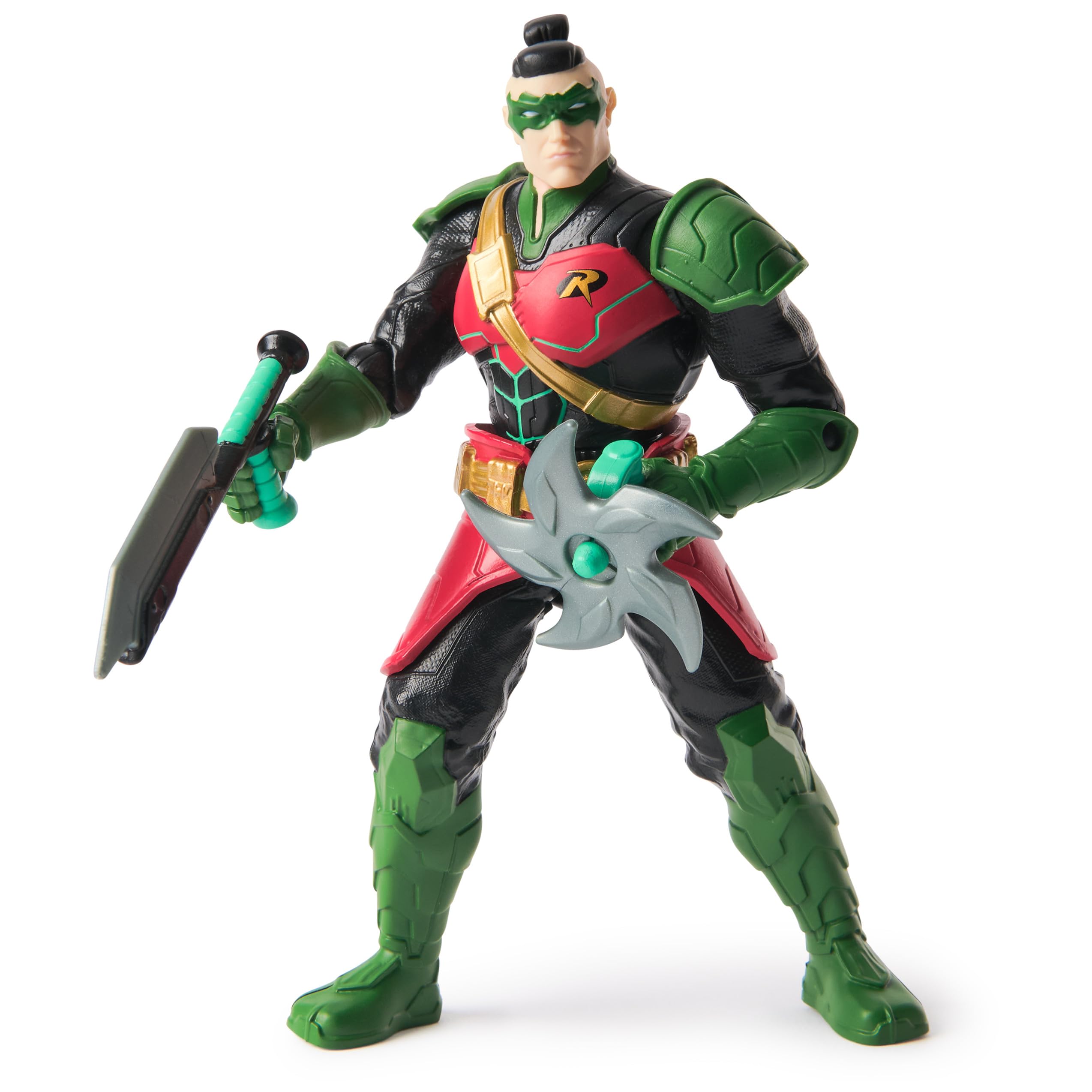 DC Comics Battle Clash Robin Action Figure, 6-Inch | Squeeze Legs to Activate, Includes 2…