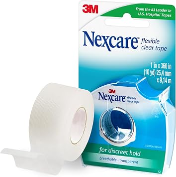 Nexcare Flexible Clear Tape, 1 in x 10 Yds, 1 Roll