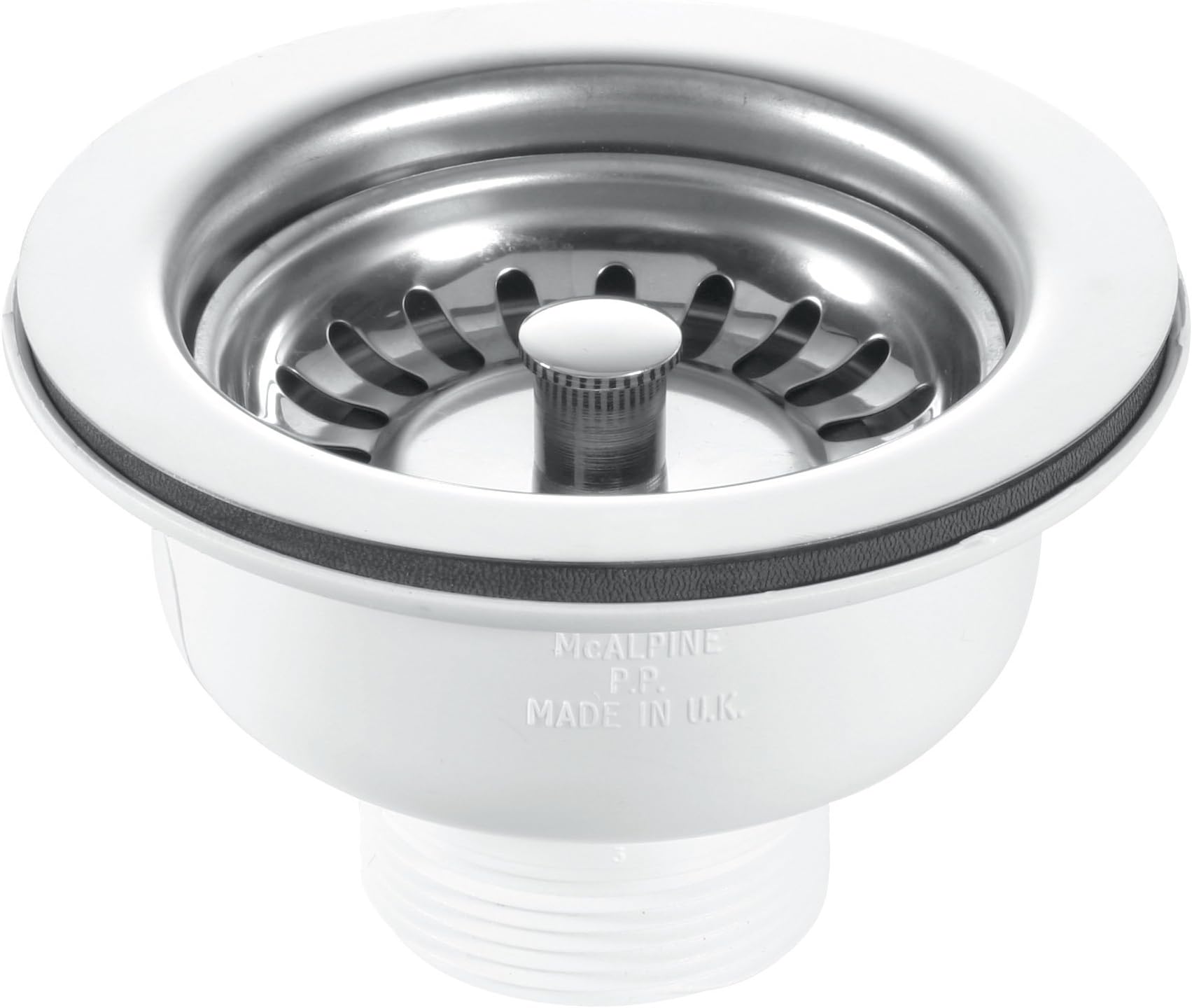 MBSWSS85-90 60 mm Mini Stainless Steel Basket Strainer Waste with Stemball Plug
