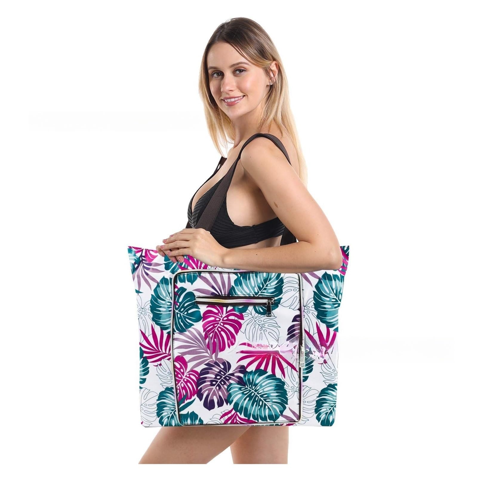 Bolsa De Playa Impresa Plegable Gran Capacidad
