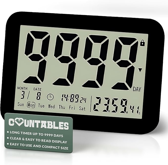 Blizzard Entertainment feiert das Jahr mit dem Blizzard-Jahrbuch 2025 8 9999 Days Countdown Clock - Reusable Count Down Timer - Large Display LCD Digital Timer - Visual Countdown Clock and Calendar for Retirement, Wedding, Birthday, Holiday & More (Black)