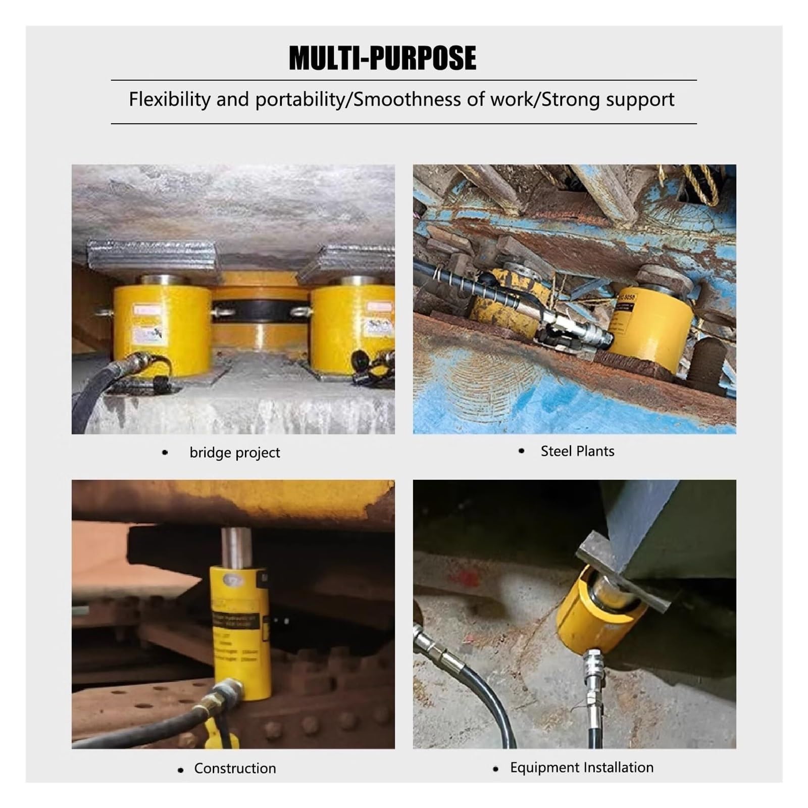Podnośnik z pompką ręczną, podnośnik hydrauliczny, podnośnik hydrauliczny, skok 150 mm, odpowiedni do mostów, maszyn, stali i innych gałęzi przemysłu (podnośnik 50T)