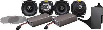 Hogtunes Ultra KIT-XL with 450 Watts RMS Dual Amplifiers, XL Series 5.25" Front & 5.25" Rear Speakers 4 Pack, Fits 1998-2013 Harley-Davidson Motorcycles