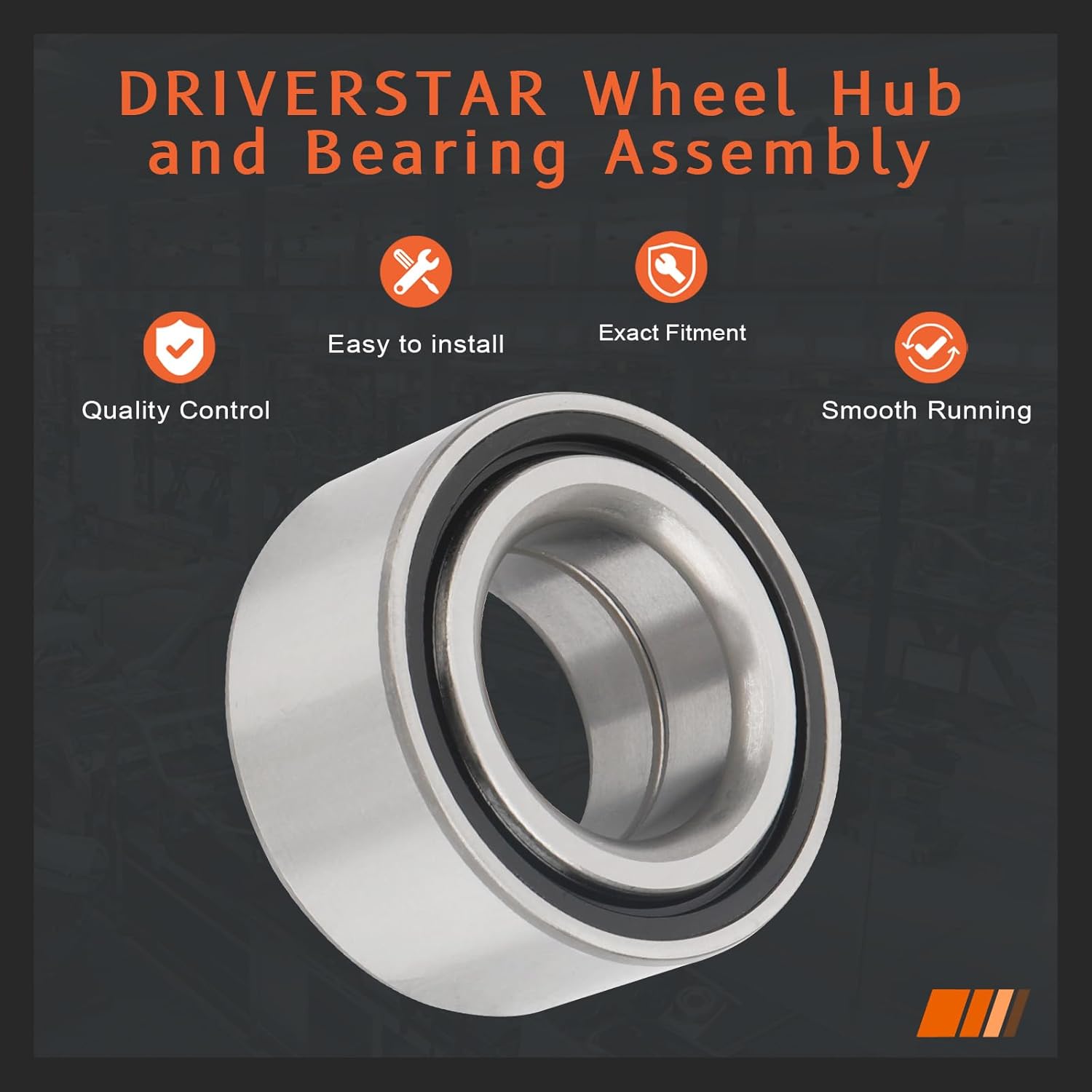 DRIVESTAR 510073 Front or Rear Wheel Bearing for Acura CSX 2006-11, ILX 2013-20, TL/TSX 2004-08; for Honda Accord 03-07, Civic 06-20, Element 2007-10, FIT 2013-14, Insight 2019-20 (Pair)