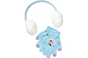 Girls Frozen Elsa & Anna and Minnie Mouse Earmuff and Gloves Set