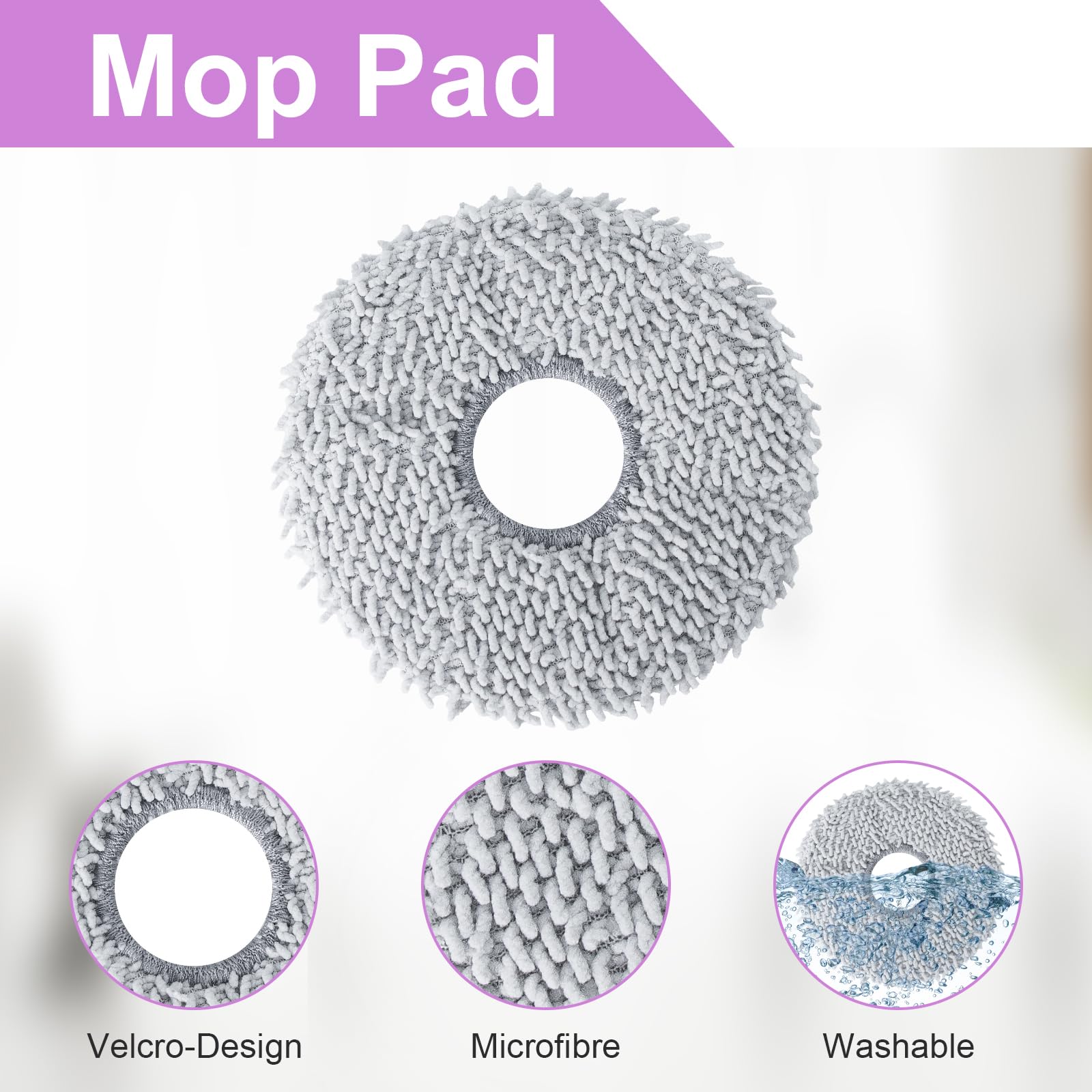 Kit Ricambi Per EUREKA J15 Pro Ultra Robot Aspirapolvere - 1 Spazzola, 4 Filtri, 4 Mop, 4 Spazzole Laterali - Foto 9