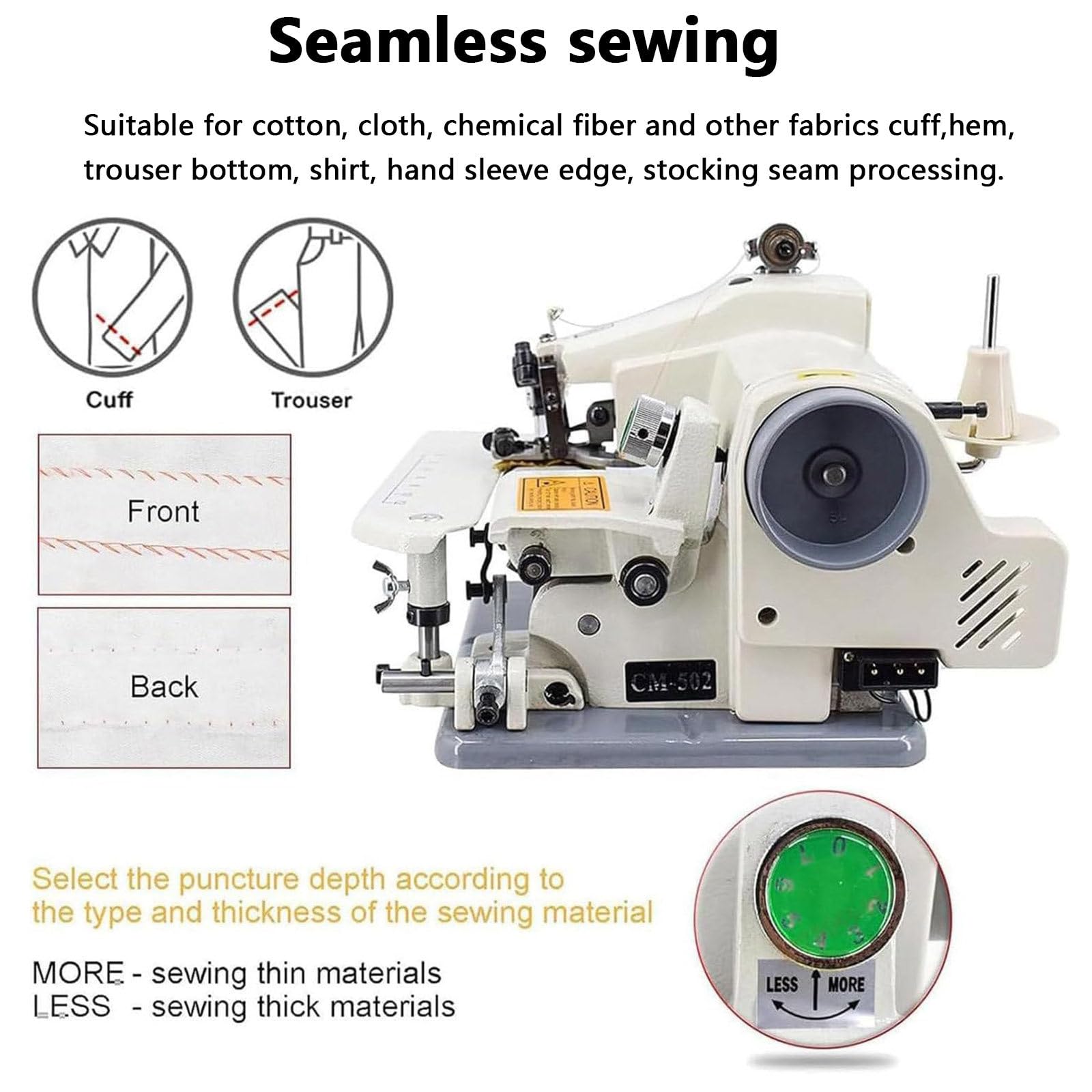 Máquinas Portátiles para Dobladillos Puntada Invisible Máquina de Coser de Escritorio Máquina de Coser para Puntada Invisible para Arreglos de Pantalones,Modista