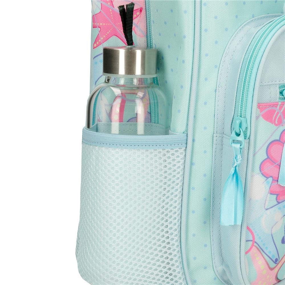 Movom I Love Sea Life Mochila infantil, mochila escolar, fabricada en Poliéster, bolsillos laterales, tirantes anchos ajustables, Asa superior para colgarla, sistema magic Fix.