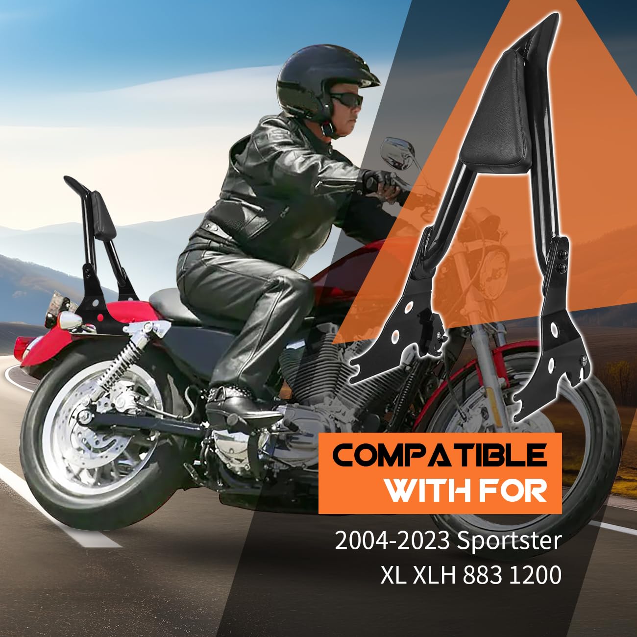 Amazon.com: AUFER Motorcycle Detachable Rear Passenger Backrest