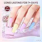 SUPWEE Quick Dry Pastel Nail Polish Set, Spring Summer Macaron Nail Polish Non Gel Air Fast Drying Fingernail Lacquer Natural Neutral Manicure DIY Salon Gift(Pink Yellow Purple Blue Green Colors)