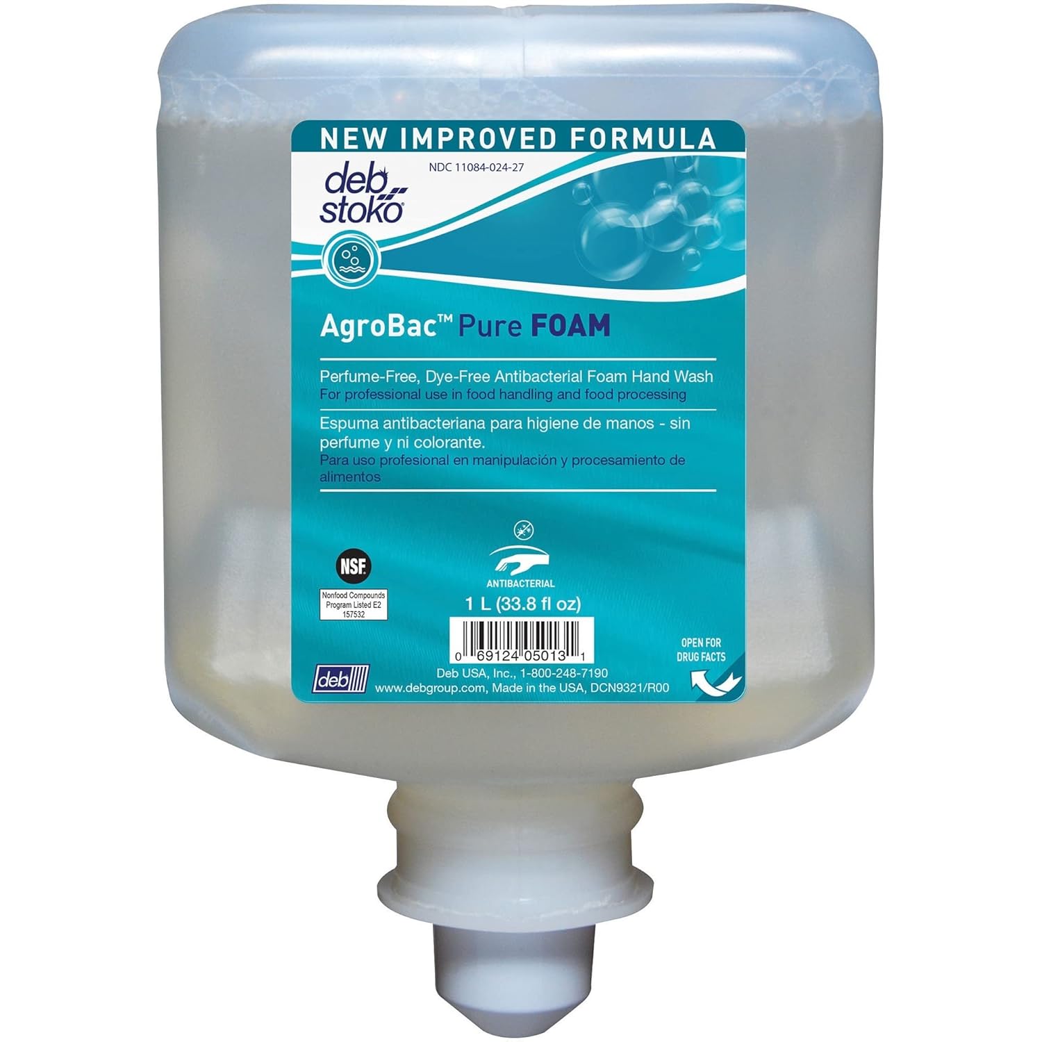 SC Johnson Professional Agrobac Pure Foam 1 Liter, 33.8 Fl Oz (Pack of 3)