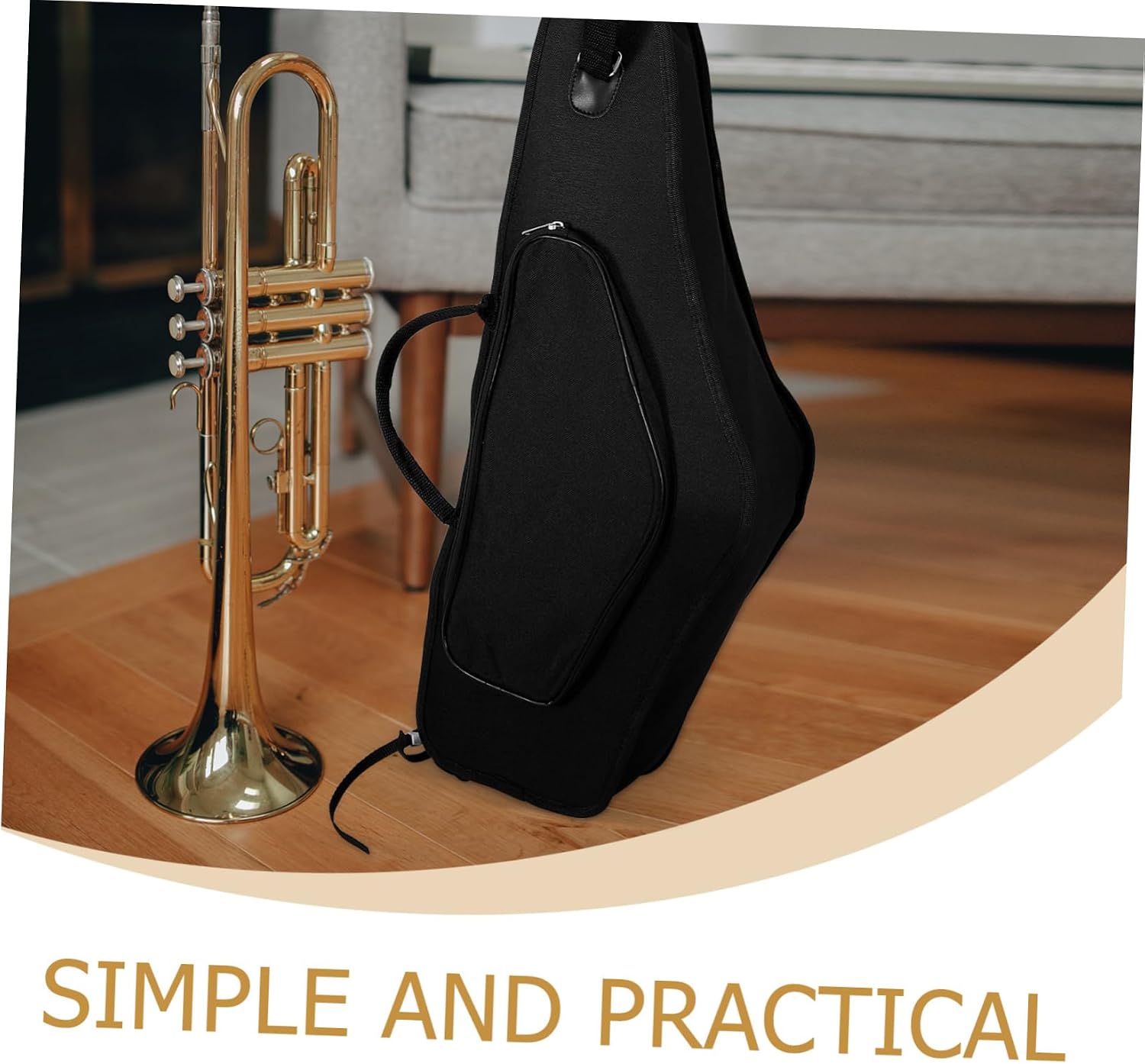 Portable Alto Saxophone Bag and Shockproof Holder with Shoulder Strap Smooth Zipper Design for Easy Sax Storage Case for Travel