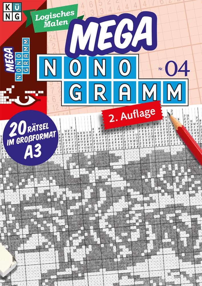Mega-Nonogramm 04: 20 Rätsel in Großformat A3