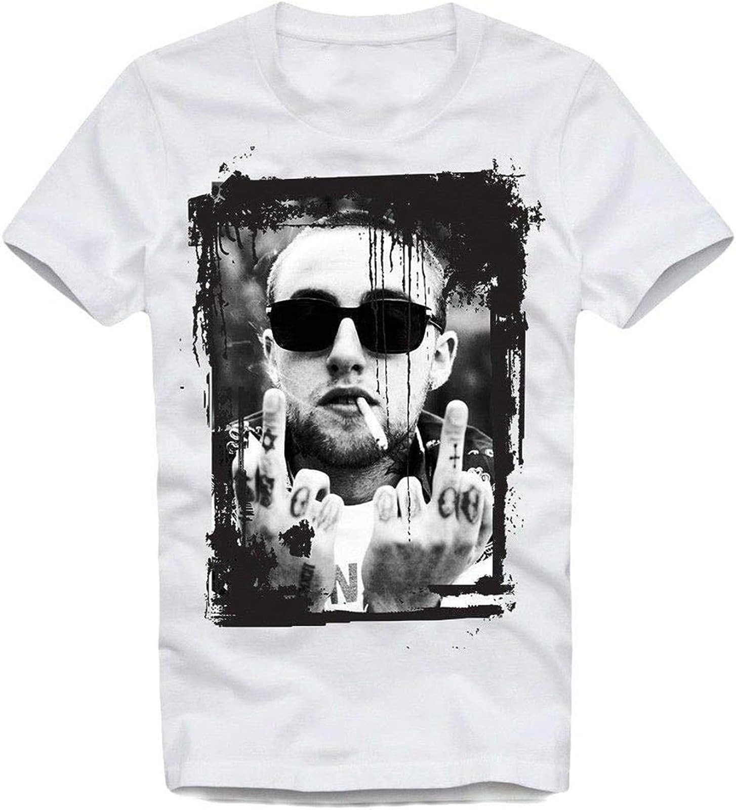 alioneFashion Men's T Shirt Mac Miller Tribute 1992- Mens Round Neck Short Sleeves Bottoming T-Shirt Fashion Casual Tops