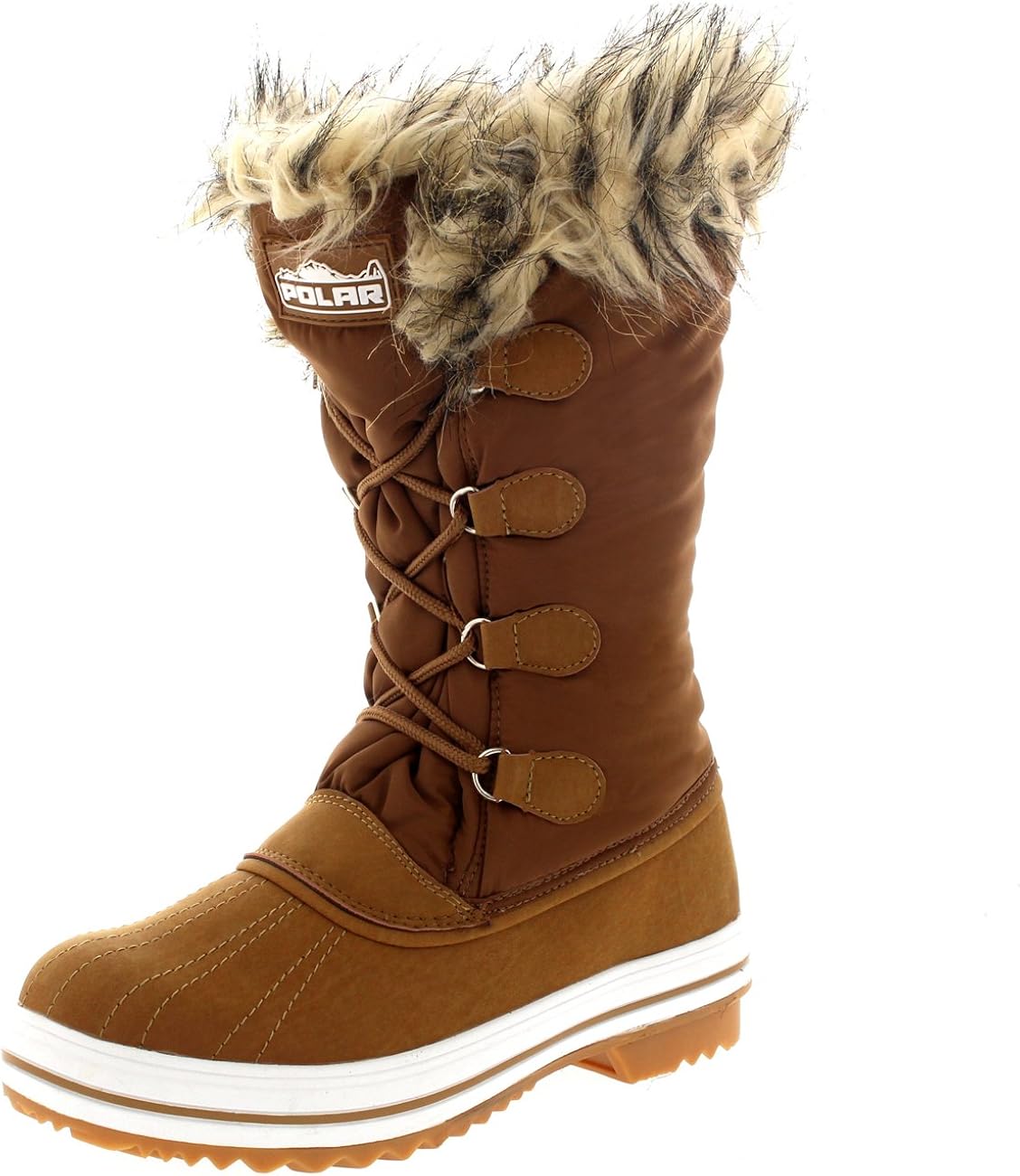 POLAR Womens Nylon Warm Duck Rain Snow Outdoor Tall Winter Rain Boots