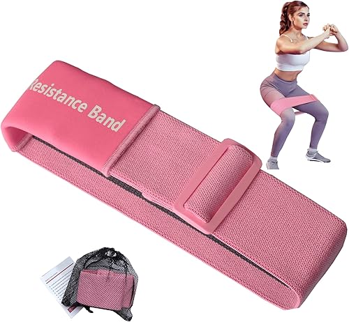 Bandas de resistencia de tela ajustables con niveles de resistencia medios, bandas de ejercicio antideslizantes para hombres y mujeres, bandas de