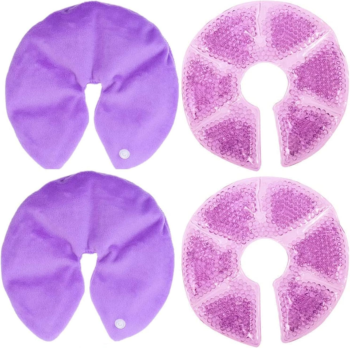 2 Pack Breast Ice Pack Cooling Breast Gel Pads with Soft Plush Backing