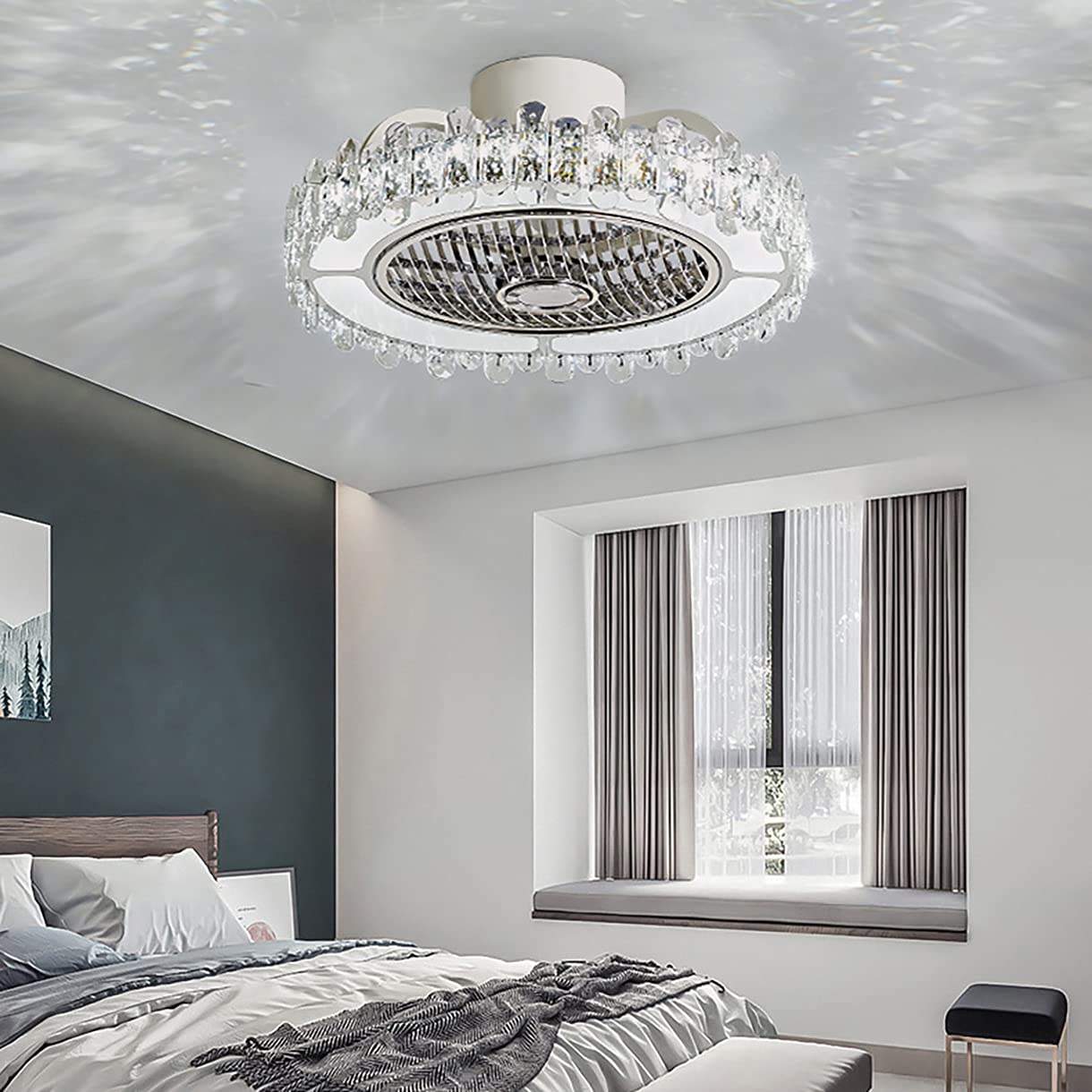 Ventilateur de plafond silencieux avec télécommande pour éliminer la chaleur du salon