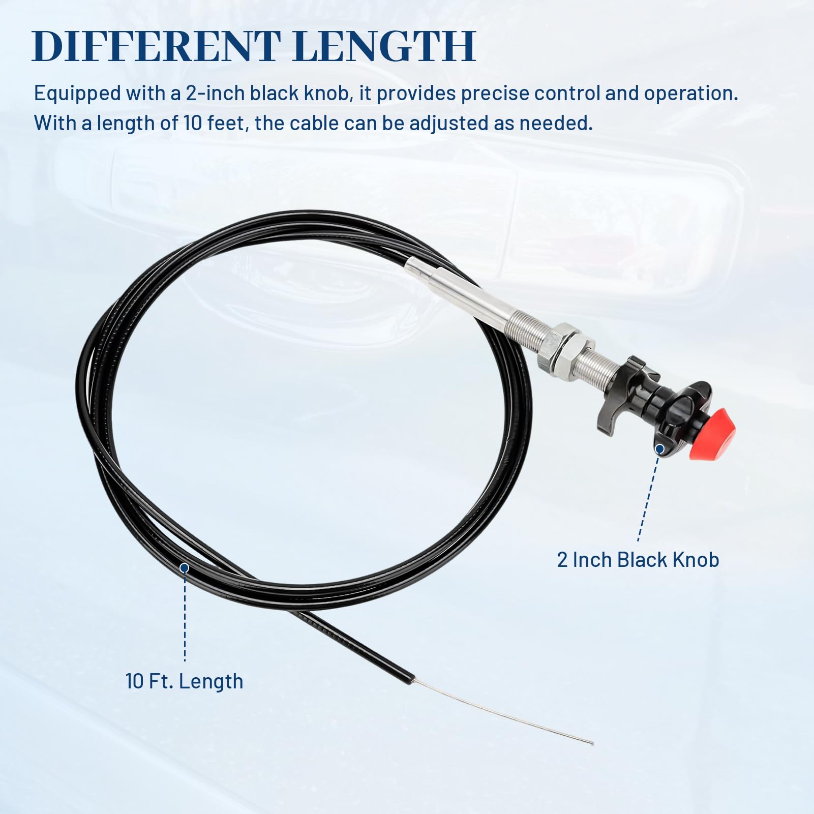 Industrial Strength Stop Cable Wire Control For Engine Fuel