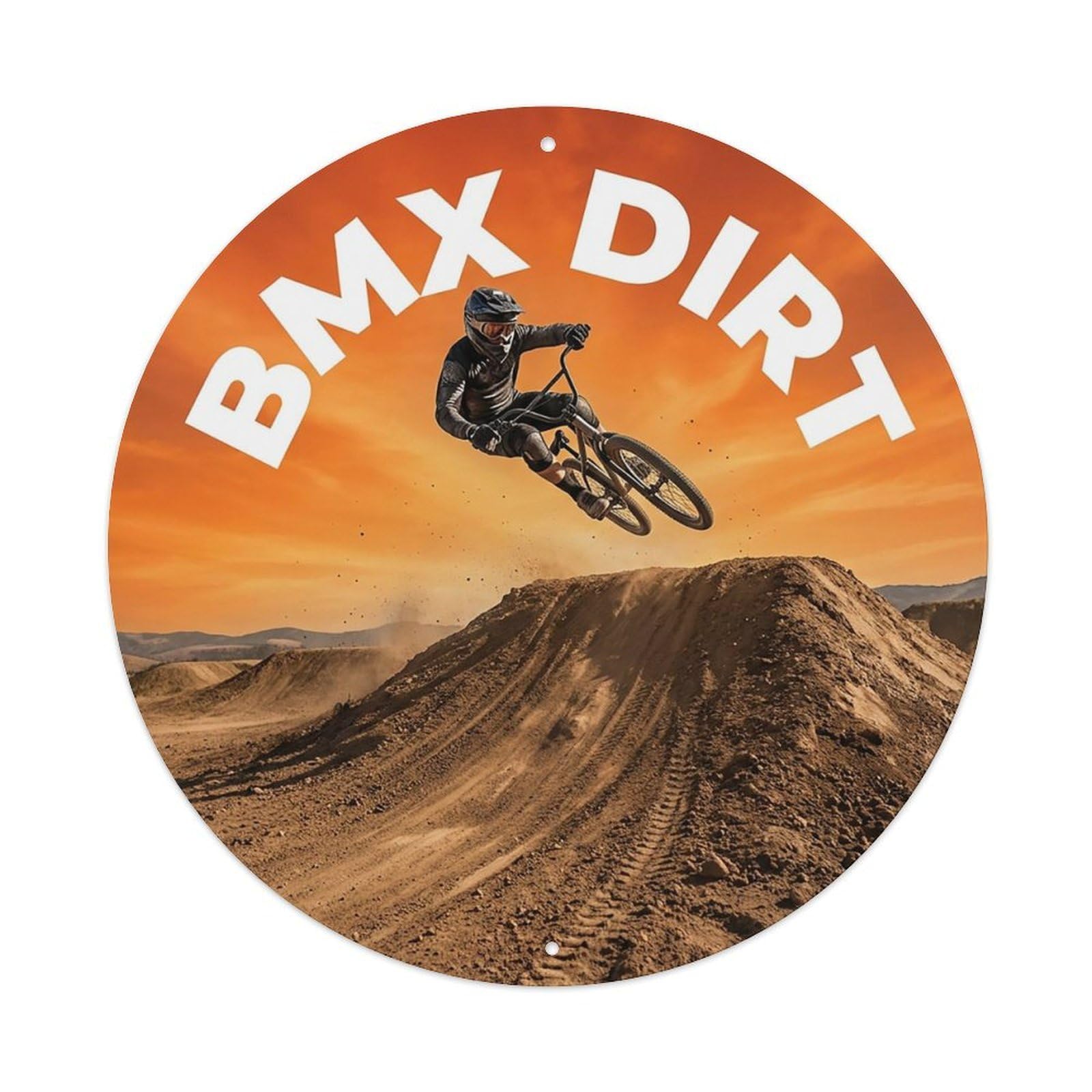 Vintage BMX Dirt Extreme Sports Vintage Metal Tin Sign Plaque Wall Decor for Cafe, Club Bar, Office, Garden Metal Poster 8x8Inch