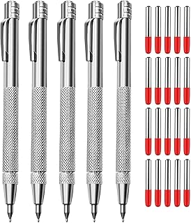 5+20 Tungsten Carbide Metal Scribe Scriber Tool & Engraving Pen Set, No Need Sharpening, More Accurate&Quicker, Magnetic Design, Metal/Leather/Glass/Wood Layouts Choice
