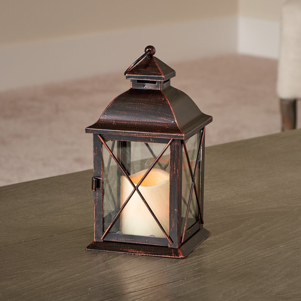 Amazon.com: Smart Design STI84035LC Aversa Metal Lantern with LED