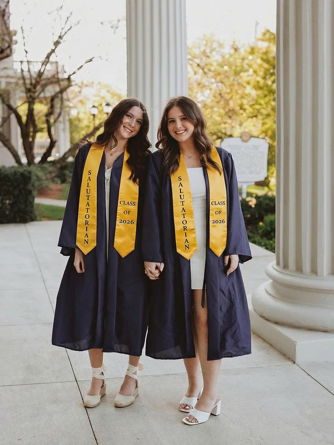 GraduatePro Printed Valedictorian, Salutatorian & Honor Graduation Stole Class of 2026 for Adults 72 Inches 2 Colors