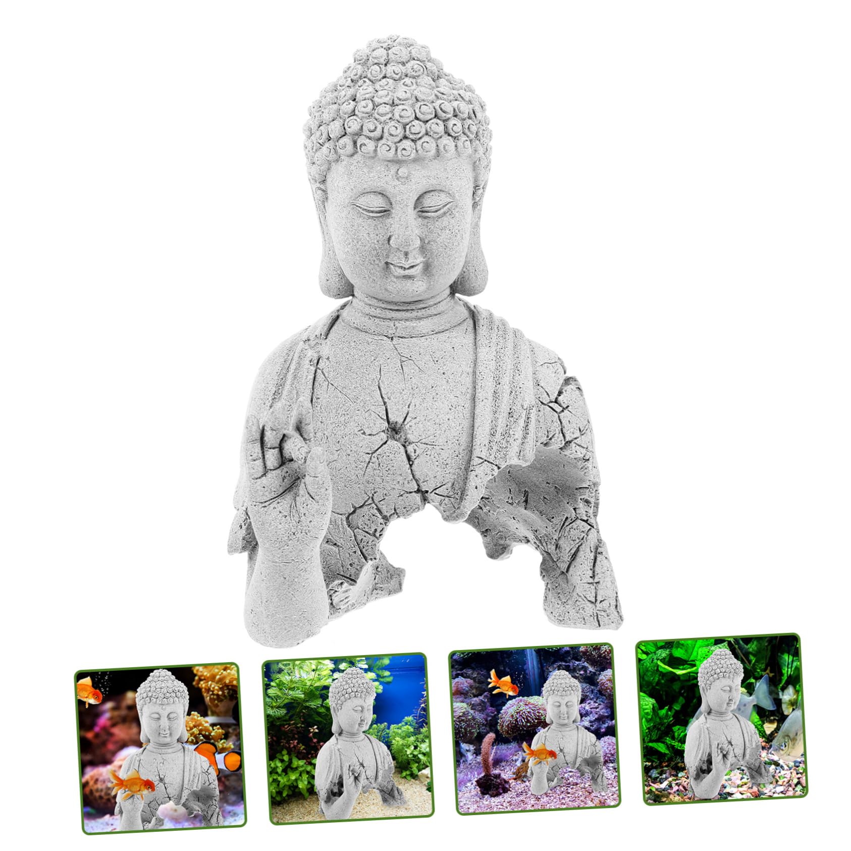 TOYANDONA Statue De Bouddha pour Aquarium Décoration Aquarium Ornement De Figurine De Jardin