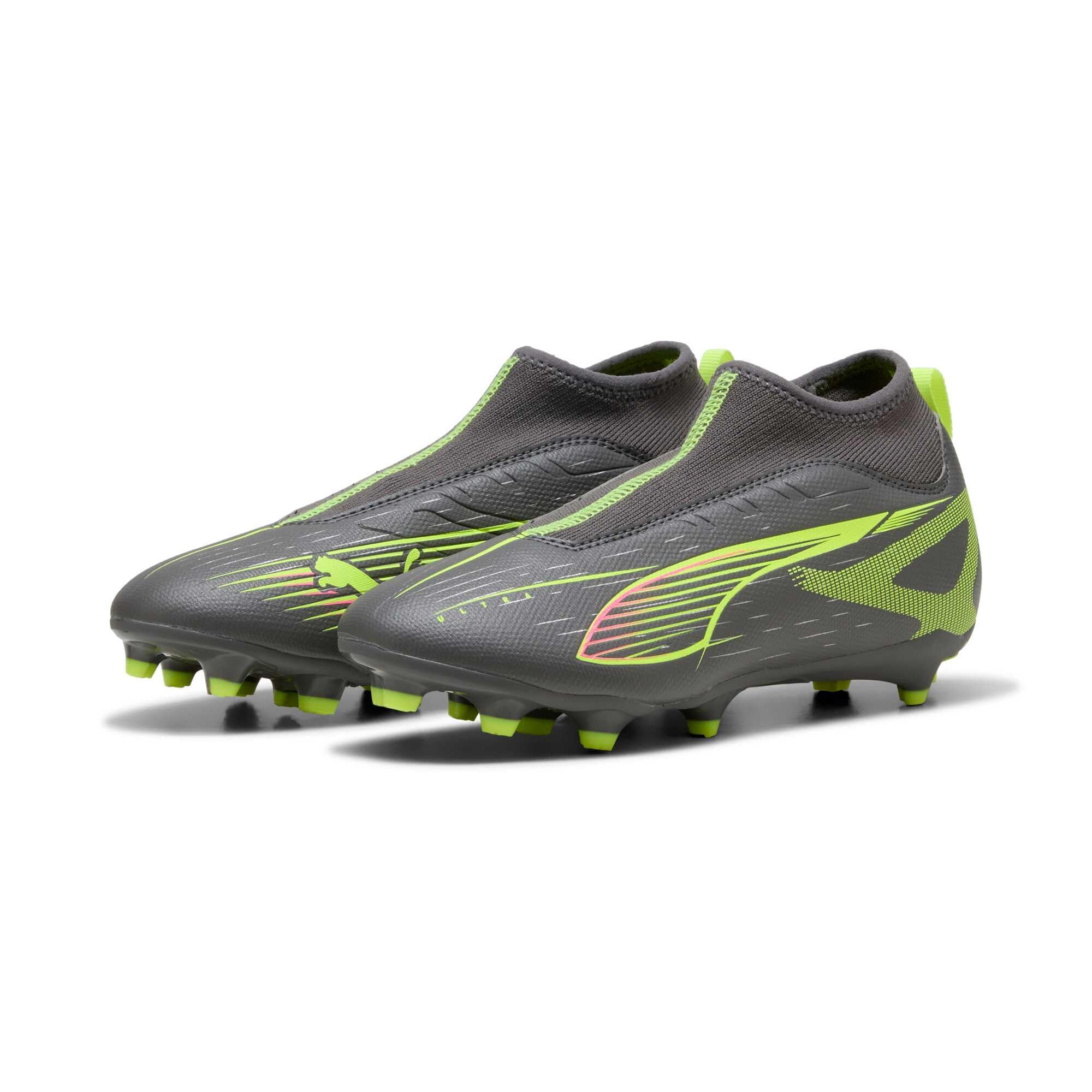 Puma Kids Cloud Ultra 5+ Match - Botas de fútbol para terreno firme