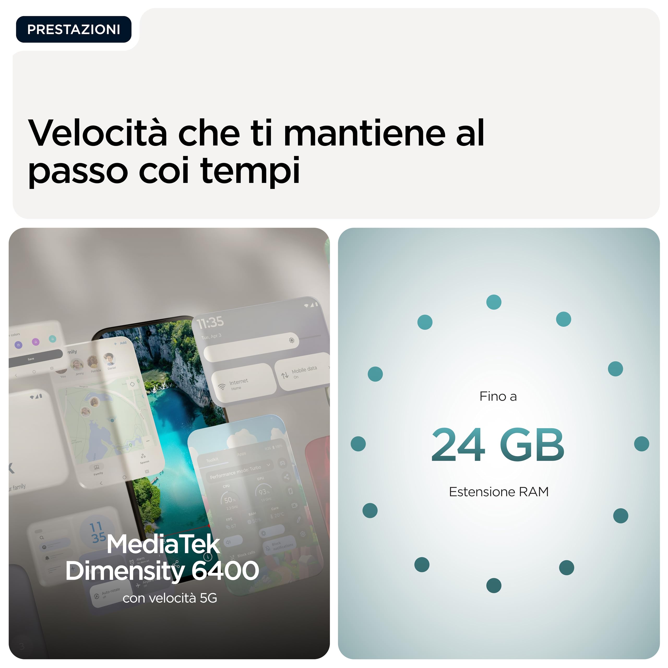Motorola moto g77 con 3 anni di garanzia (8/256GB, Fotocamera 108+8MP+flicker sensor, Display 6.78" pOLED 120Hz, 5100mAh, MediaTek Dimensity 6400, Android 16), Shaded Spruce