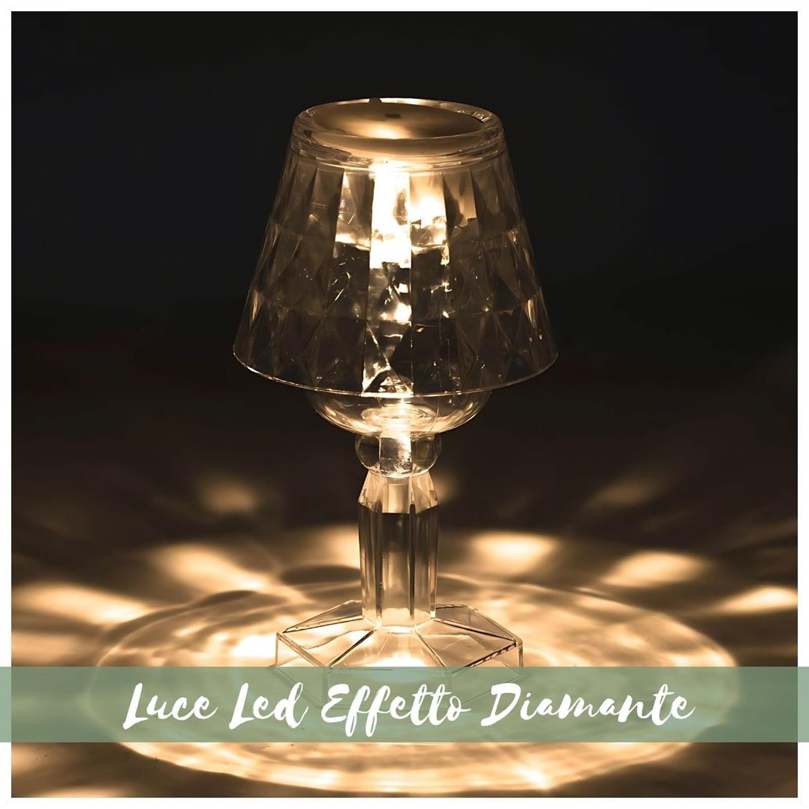 Ingrosso e Risparmio Bomboniera Lampada Luce LED in Plex Portaconfetti Lume Bomboniera Evento Laurea Diciottesimo Matrimonio Arredo Design Completo Economico (Kit da 12 pz.)