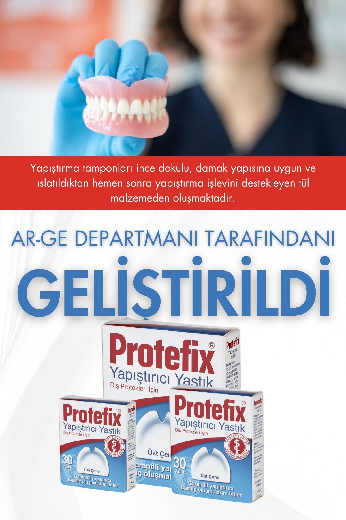 Protefix Diş Protezi için Yapıştırıcı Yastık - Üst Çene 30 Adet