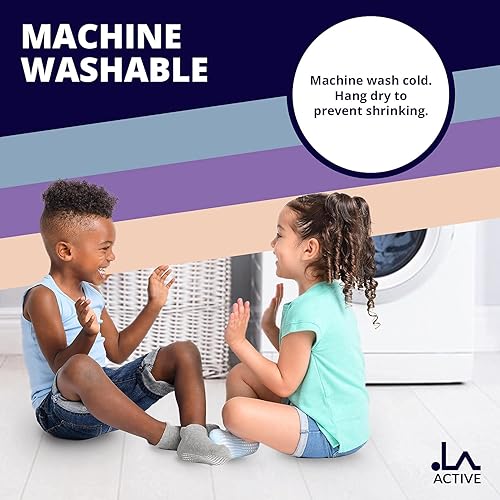 Miniatura 6 de LA ACTIVE - Calcetines antideslizantes para bebés y niños y niñas pequeños, con agarre antideslizante, uso escolar