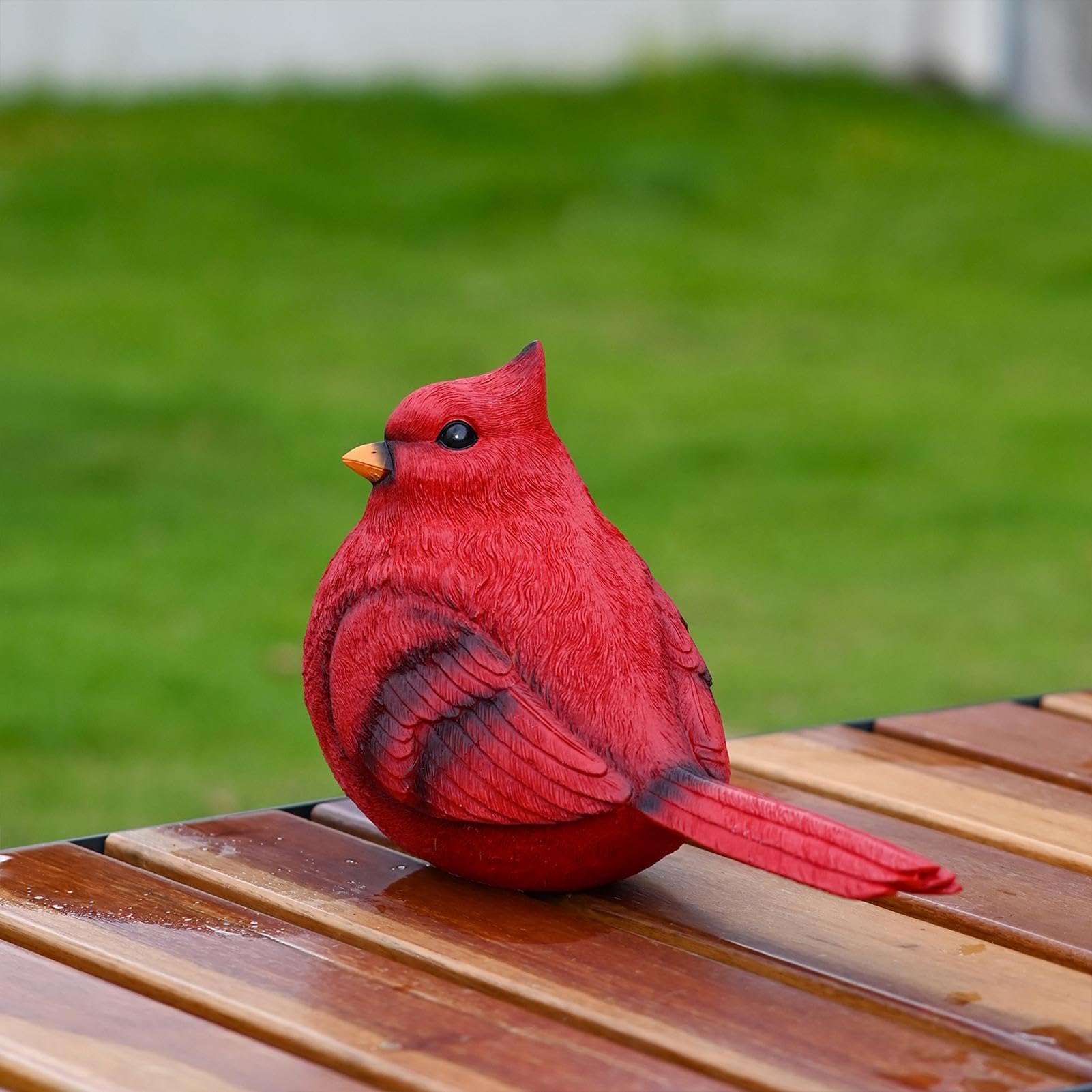 Vogelfigur Harz Gartenskulpturen Sammlerstück Dekoration | Rote Vogel Garten Skulpturen Für Außenbereich Und Innenbereich, Rasen, Zuhause, Terrasse, Landschaftsgestaltung,