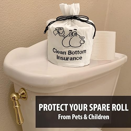 Miniatura 5 de Funda para rollo de papel higiénico  Funda de papel higiénico reutilizable de algodón de 9 x 5.5 pulgadas con cierre de cordón  Bolsa de