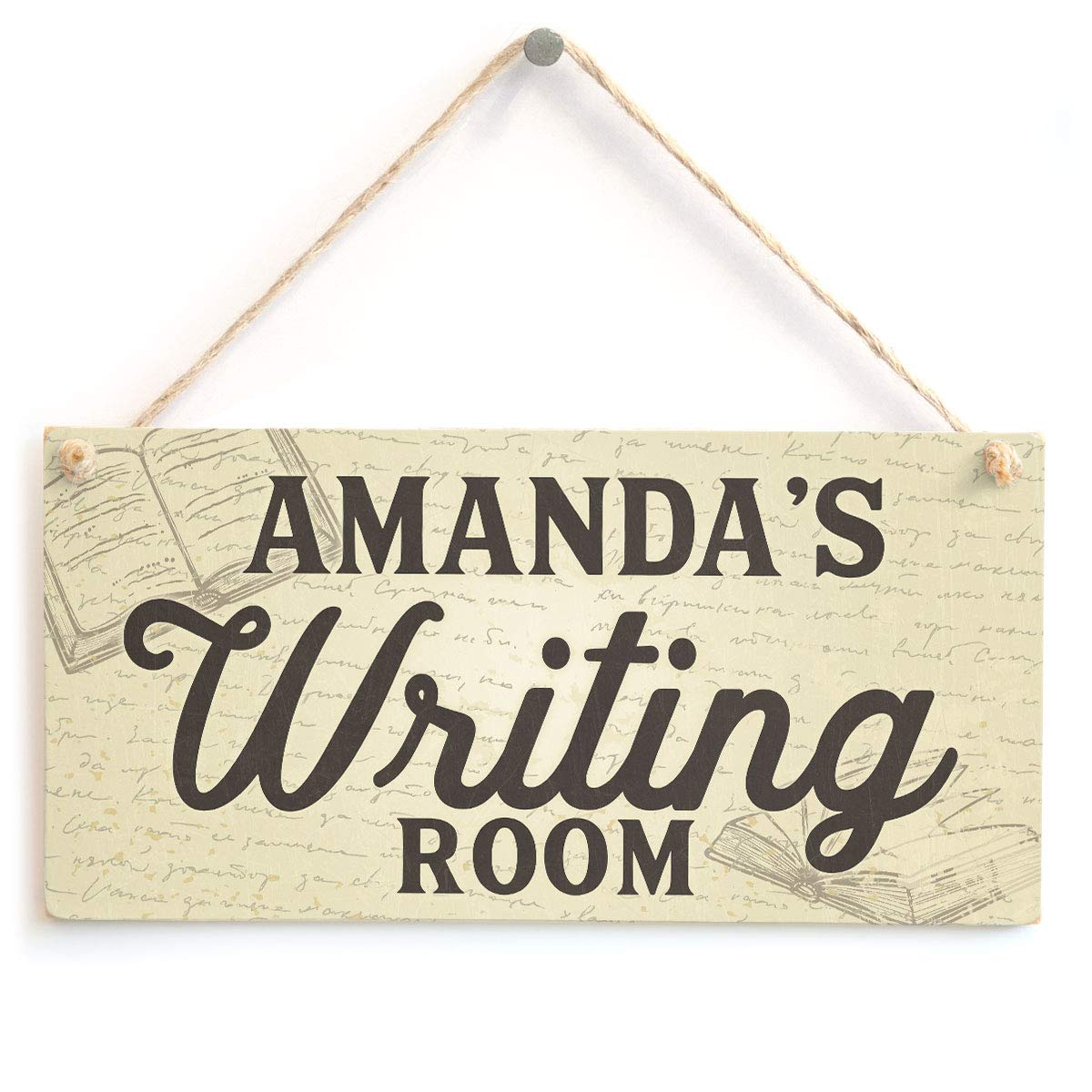 Personalised Writing Room Sign - Custom Writers Desk/Home Office Gift Plaque