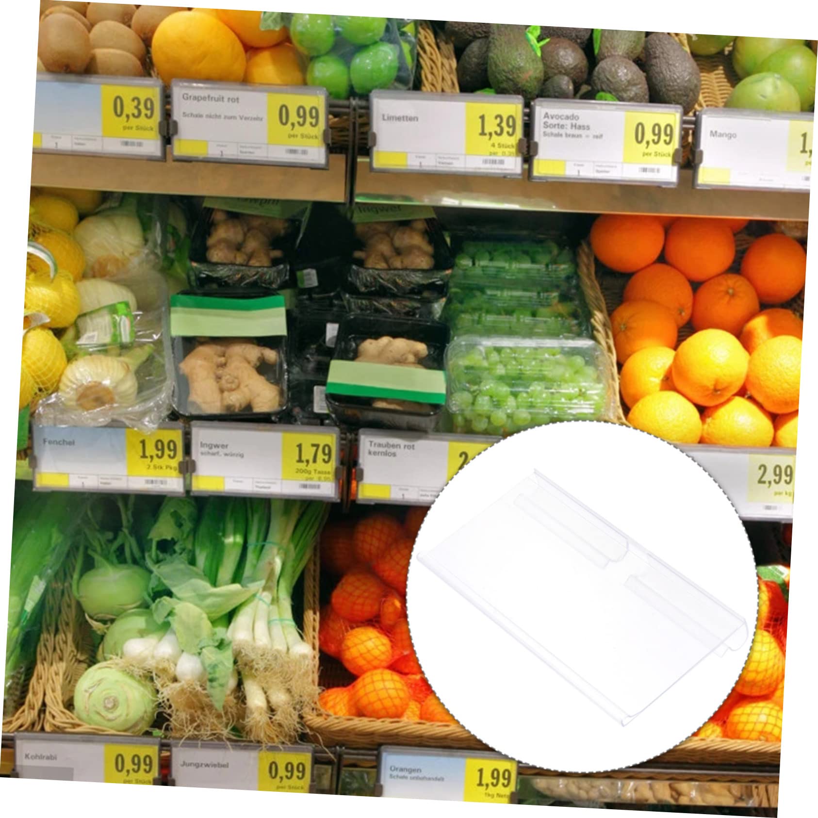 DOITOOL 2 Sätze Etikettenhalter Für Drahtregale Transparente Preisschildhalter Für Supermärkte Geschäfte Und Verkaufsflächen Für Preisgestaltung Von 100 Stück * 2