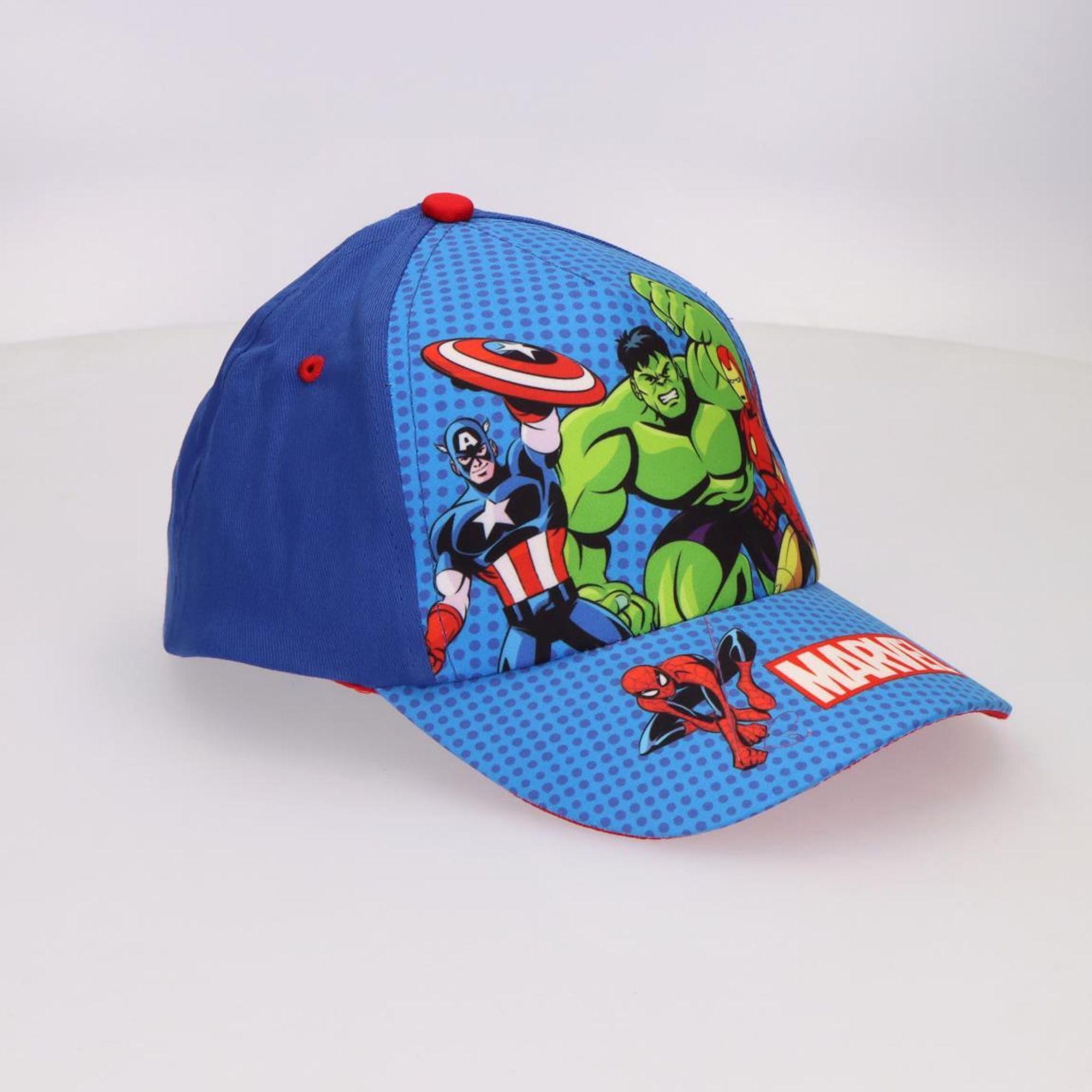 Gorra y Gafas de Sol Marvel Set Niños Original - Gorra Infantil Ajustable y Gafas de Sol UV400 Protección Solar Diseño Avengers, Complementos Verano Niño y Niña para Playa y Piscina